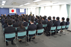 入社式の様子